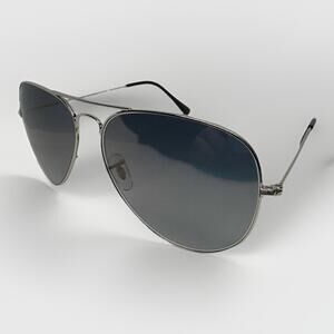 Ray-Ban Aviator Large Metal Sunglasses RB3026 62-14 Silver Frame Gray Lens